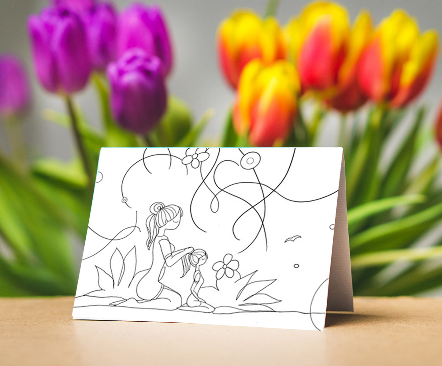 Set of 4 Coloring Cards - Set # 1