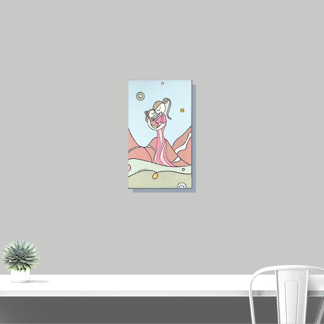 Color me Collection # 12 - 10" x 17" Original acrylic painting on wood