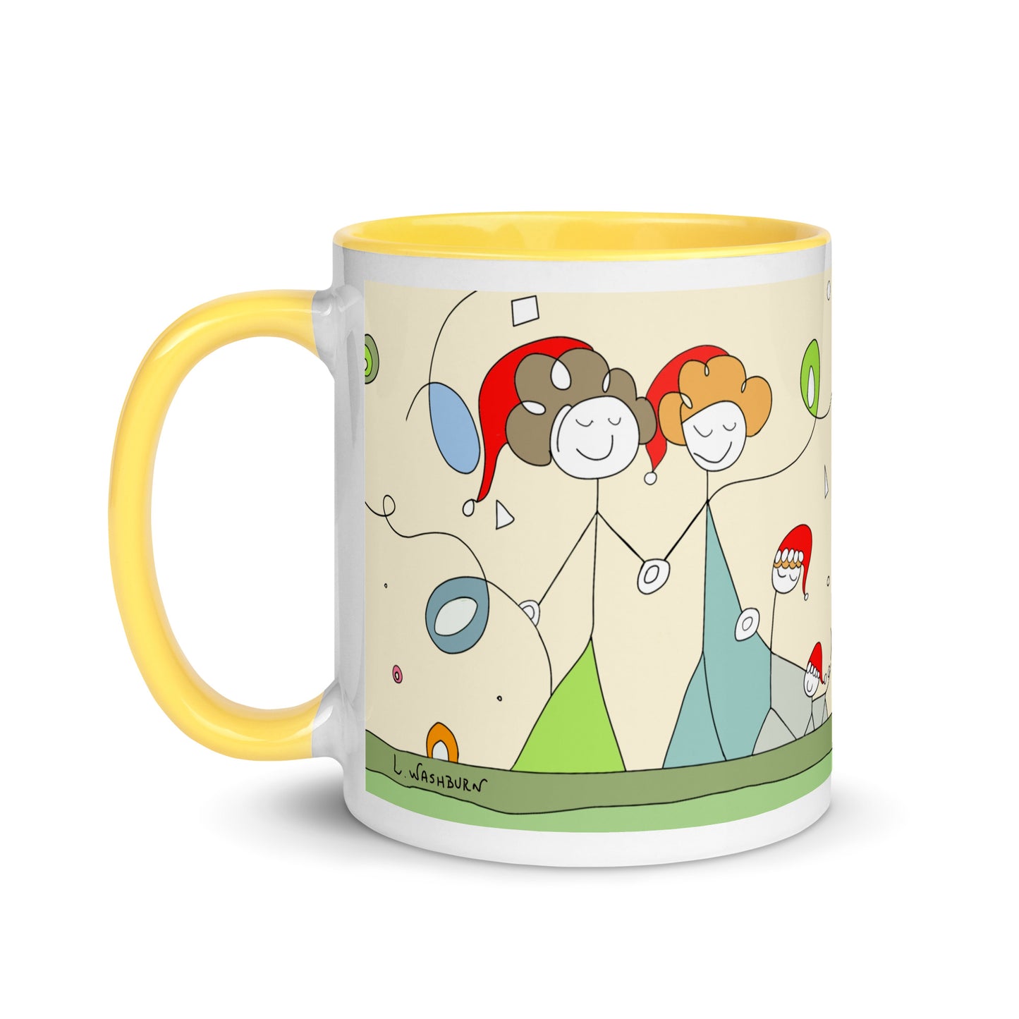 Mug with Color Inside happy family