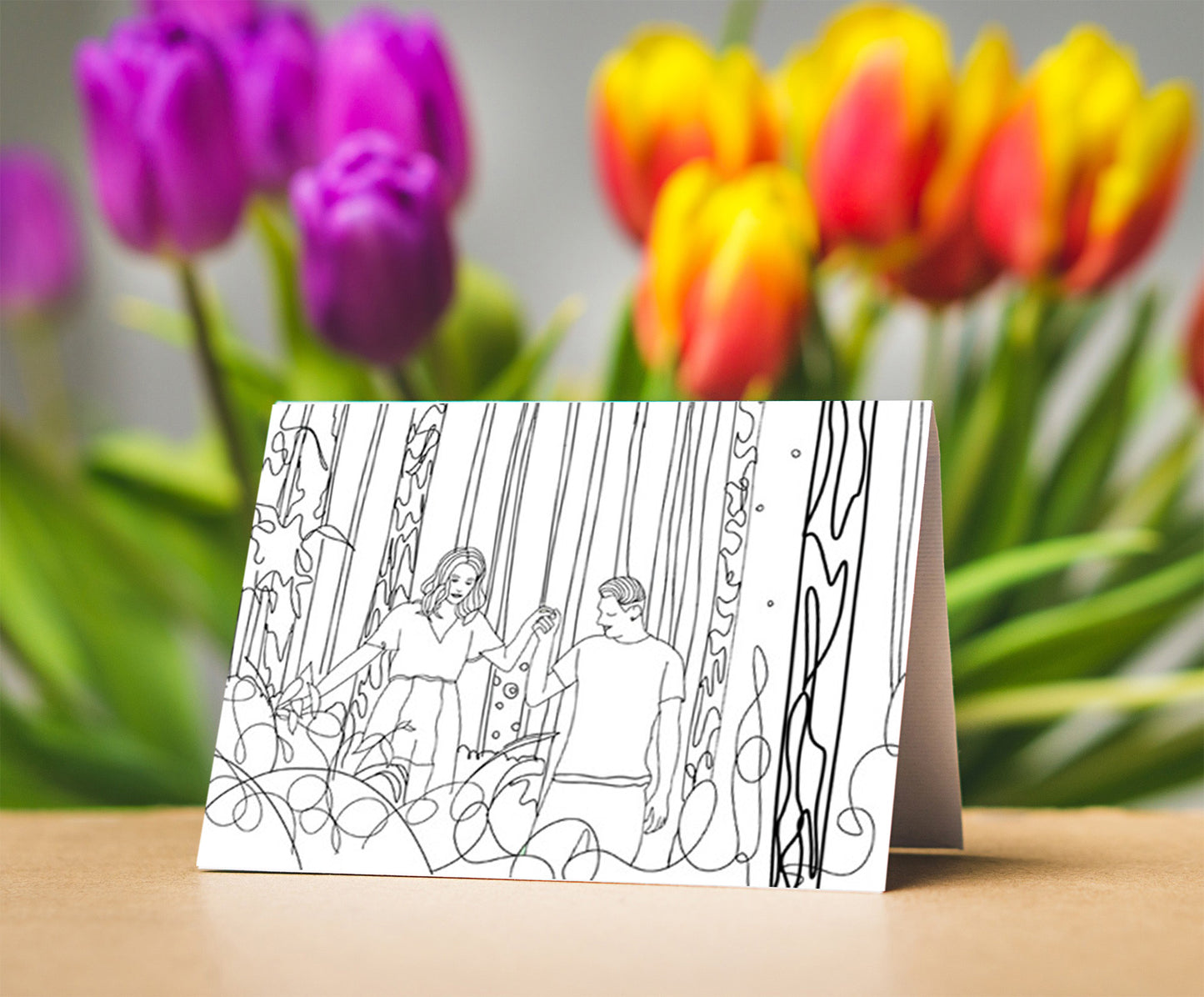 Set of 4 Coloring Cards - Set # 2