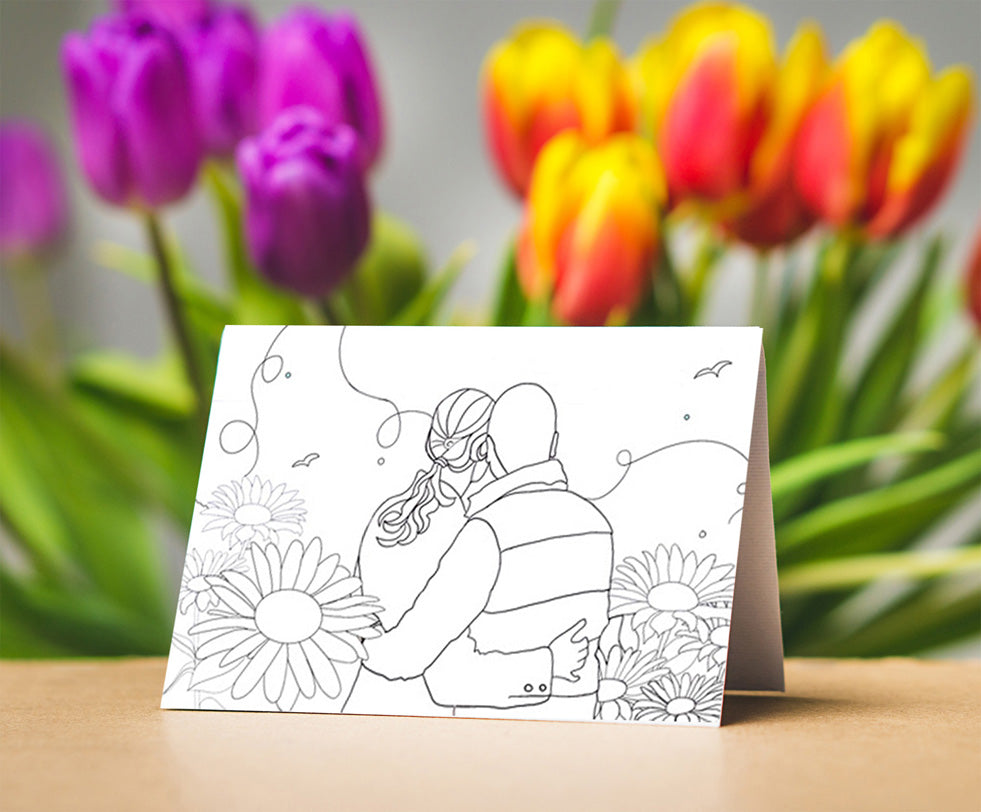 Set of 4 Coloring Cards - Set # 2