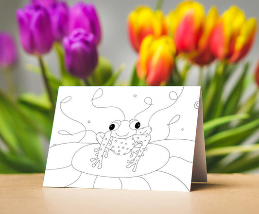 Set of 4 Coloring Cards - Set # 1