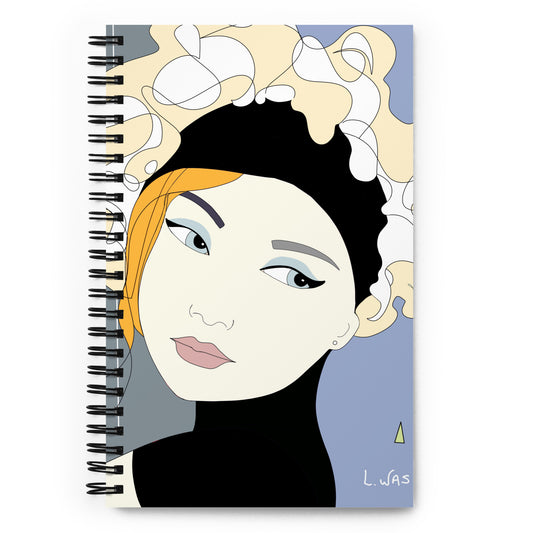 Spiral notebook modern maid